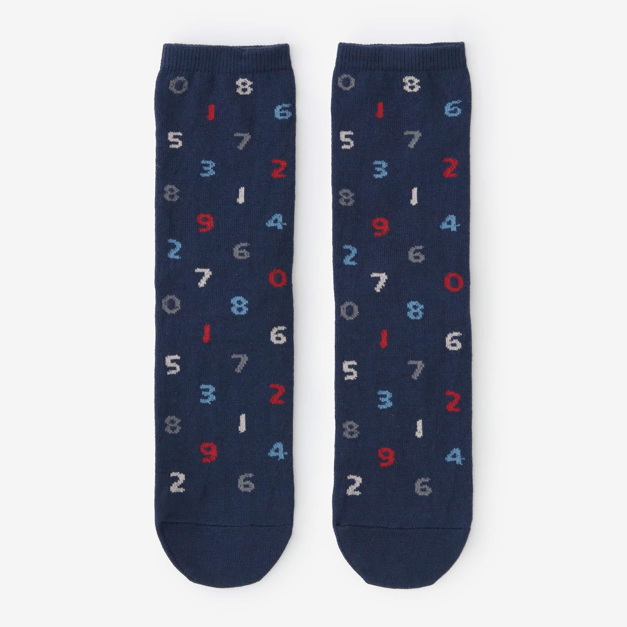 Round Toe Tabi Socks (Mid-calf)／SO-SU-U 4-color Navy Blue