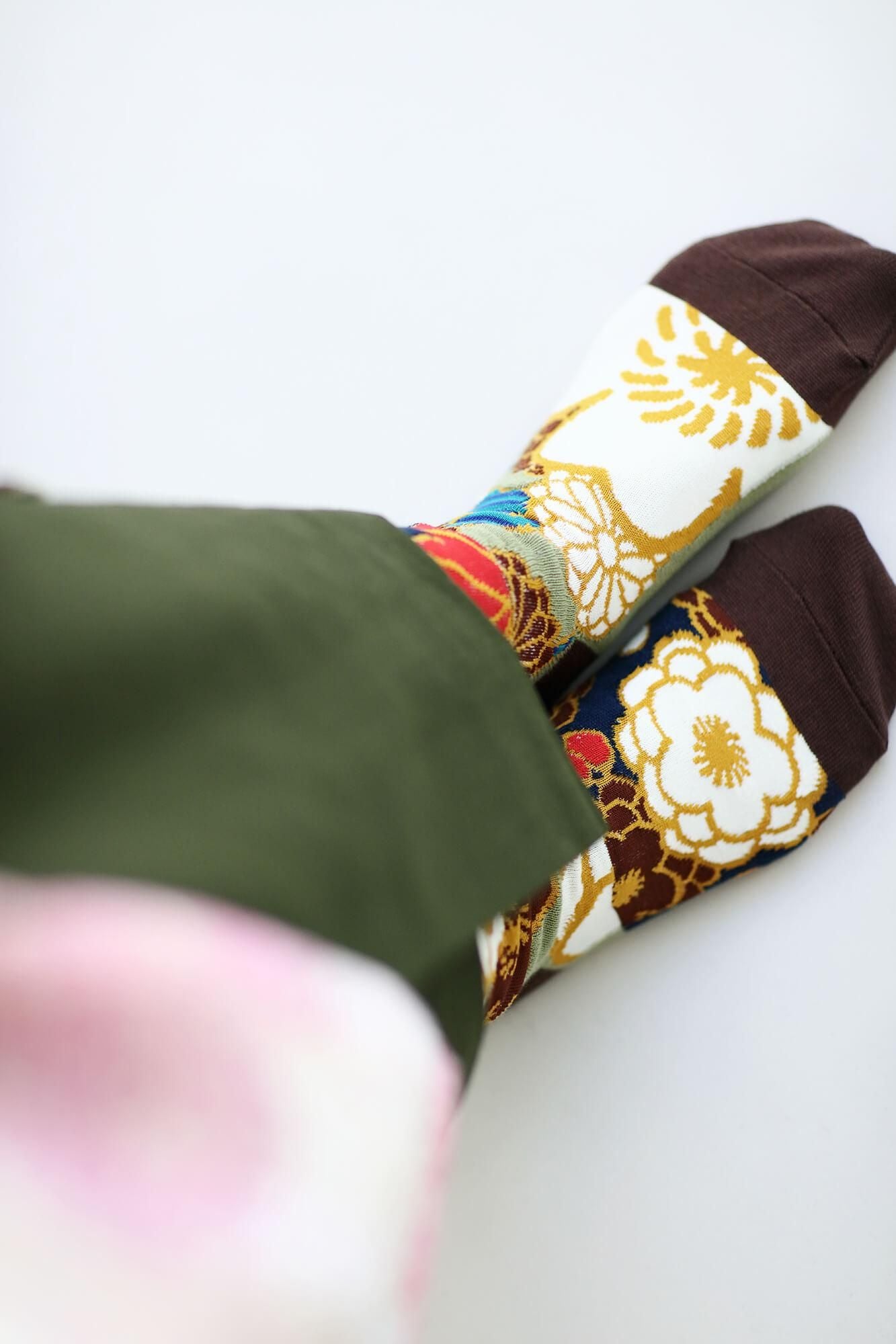 Round Toe Tabi Socks (Mid-calf)／Luxurious【Women Size Only】