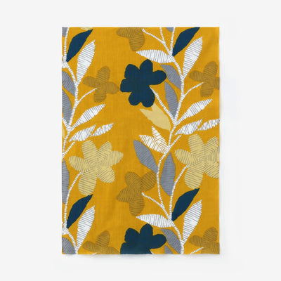 Ise cotton textile tenugui (himetake) / bois (mokuhan) yamabukicha