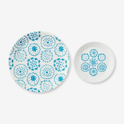 生活餐具 2枚套組/花刺繍