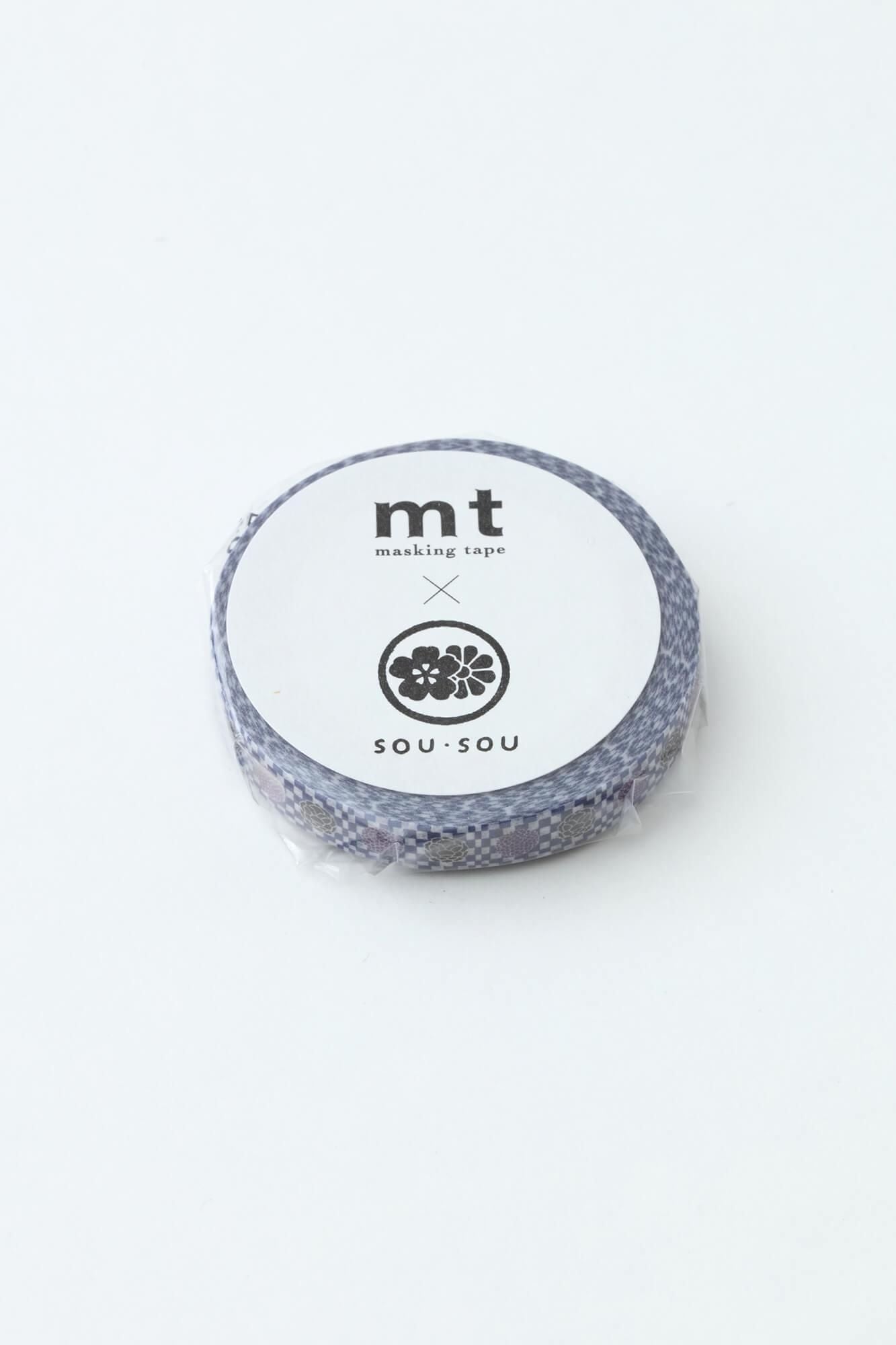 【官網限定】SOU・SOU×mt圖案紋樣・紙膠帶/冰雹與花紋