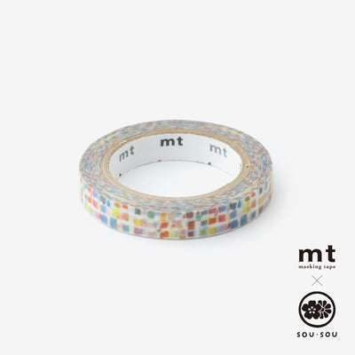 【官網限定】SOU・SOU×mt圖案紋樣・紙膠帶/調色盤[0.7cm 寬]