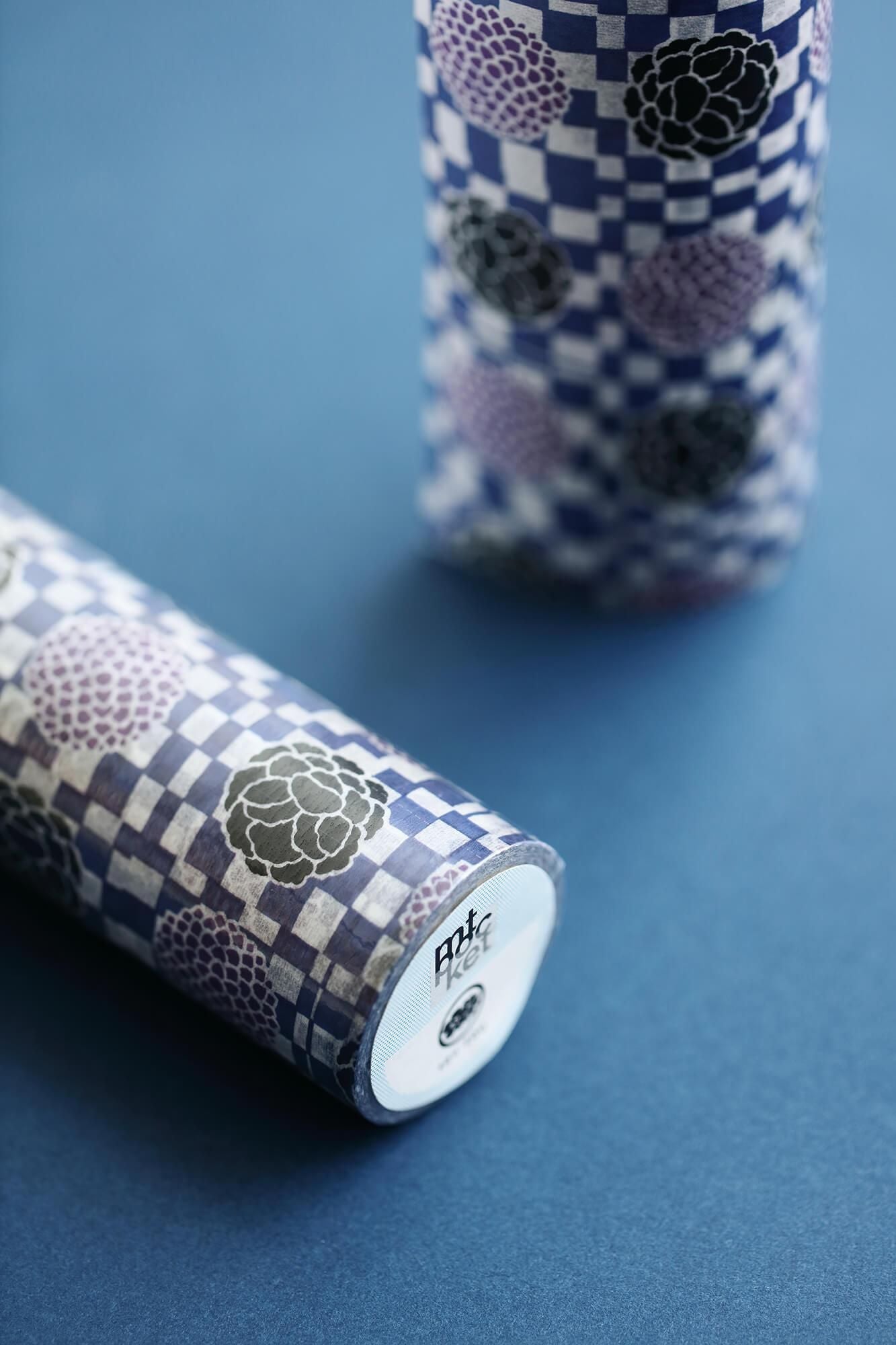 【net limited】SOU・SOU×mt_pocket/ Checked Pattern and Flower Crest [11.5cm width]