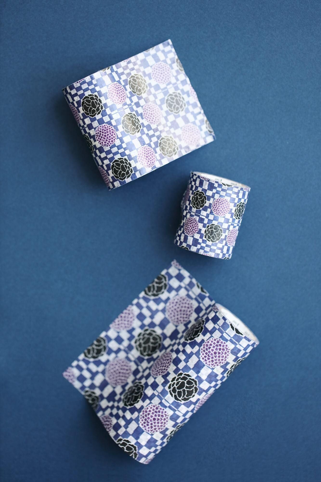 【net limited】SOU・SOU×mt_pocket/ Checked Pattern and Flower Crest [11.5cm width]