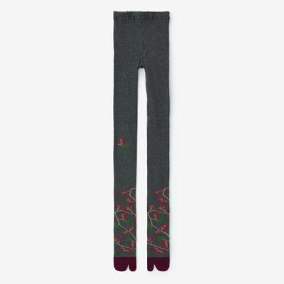 Tabi Tights／Red Berries Grey