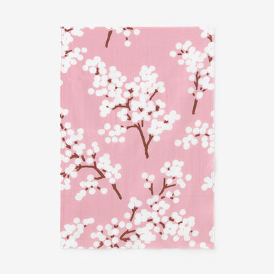 伊勢木棉圖案紋樣手巾（短版）/南天粉紅色