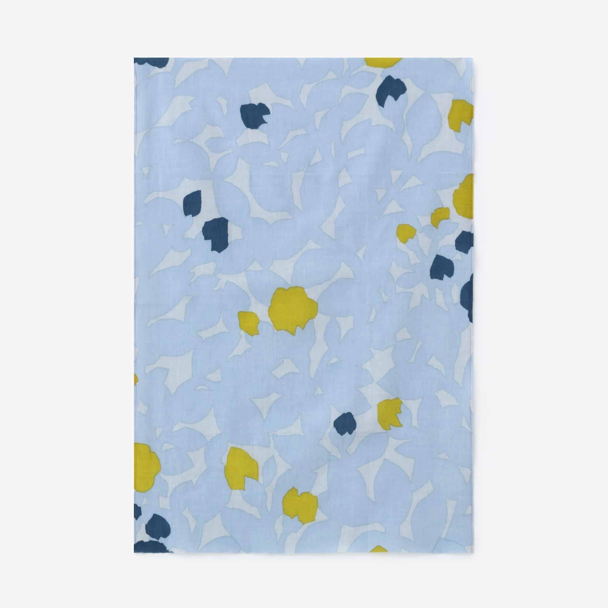 Isemomen Cotton Textile Handkerchief（Short）/ Wild Rose Light Blue