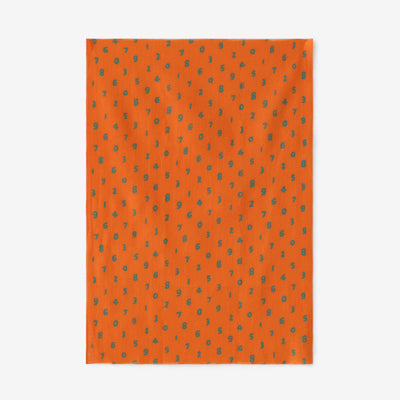 伊勢木綿 textile手ぬぐい（ひめ丈）／豆SO-SU-U 赤橙色（あかだいだいいろ）