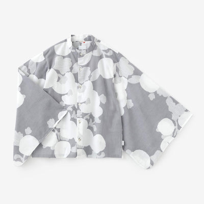 高島縮棉20/20 和服袖 襯衫／菊唐草