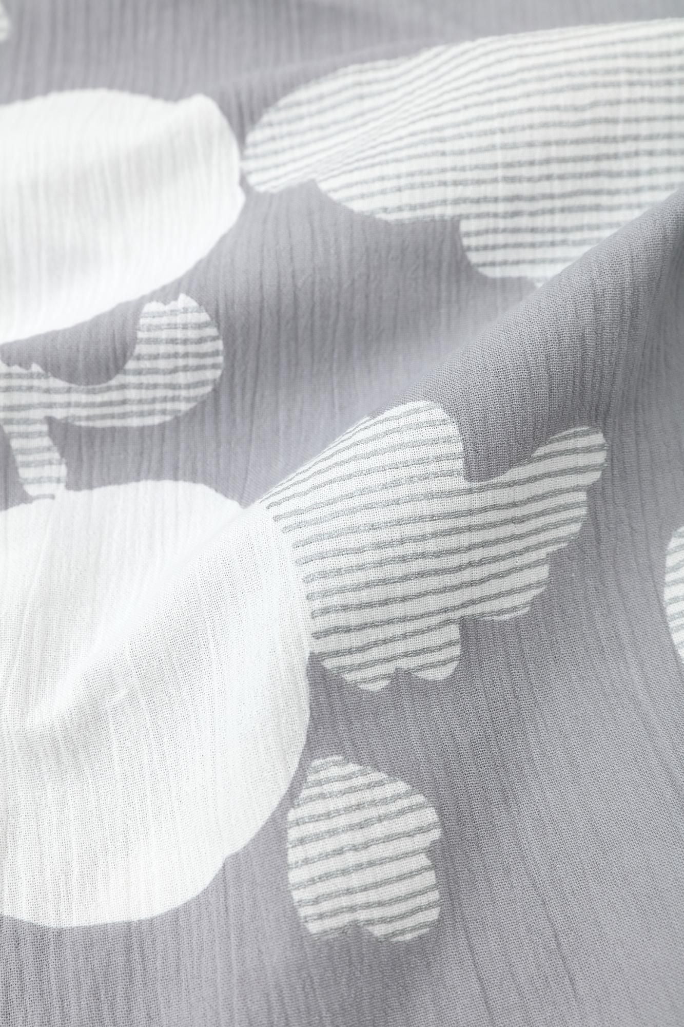 高島縮棉20/20 和服袖 襯衫／菊唐草