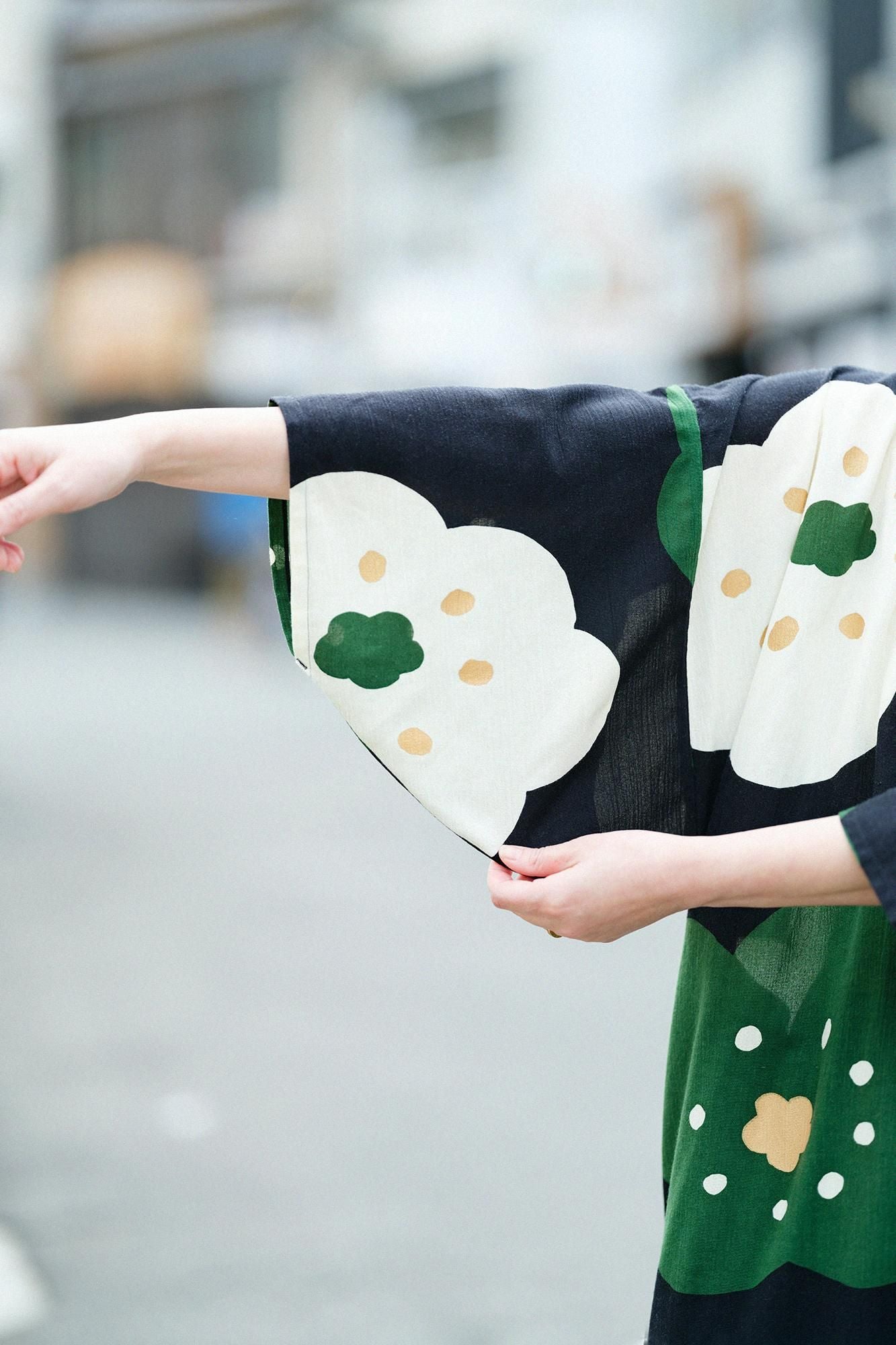 8/27まで【美品】sousouソウソウ　高島縮　ほほえみ　長方形衣　ワンピース SOU・SOU SOUSOU 高島縮 長方形衣 ほほえみ 美品 ワンピース