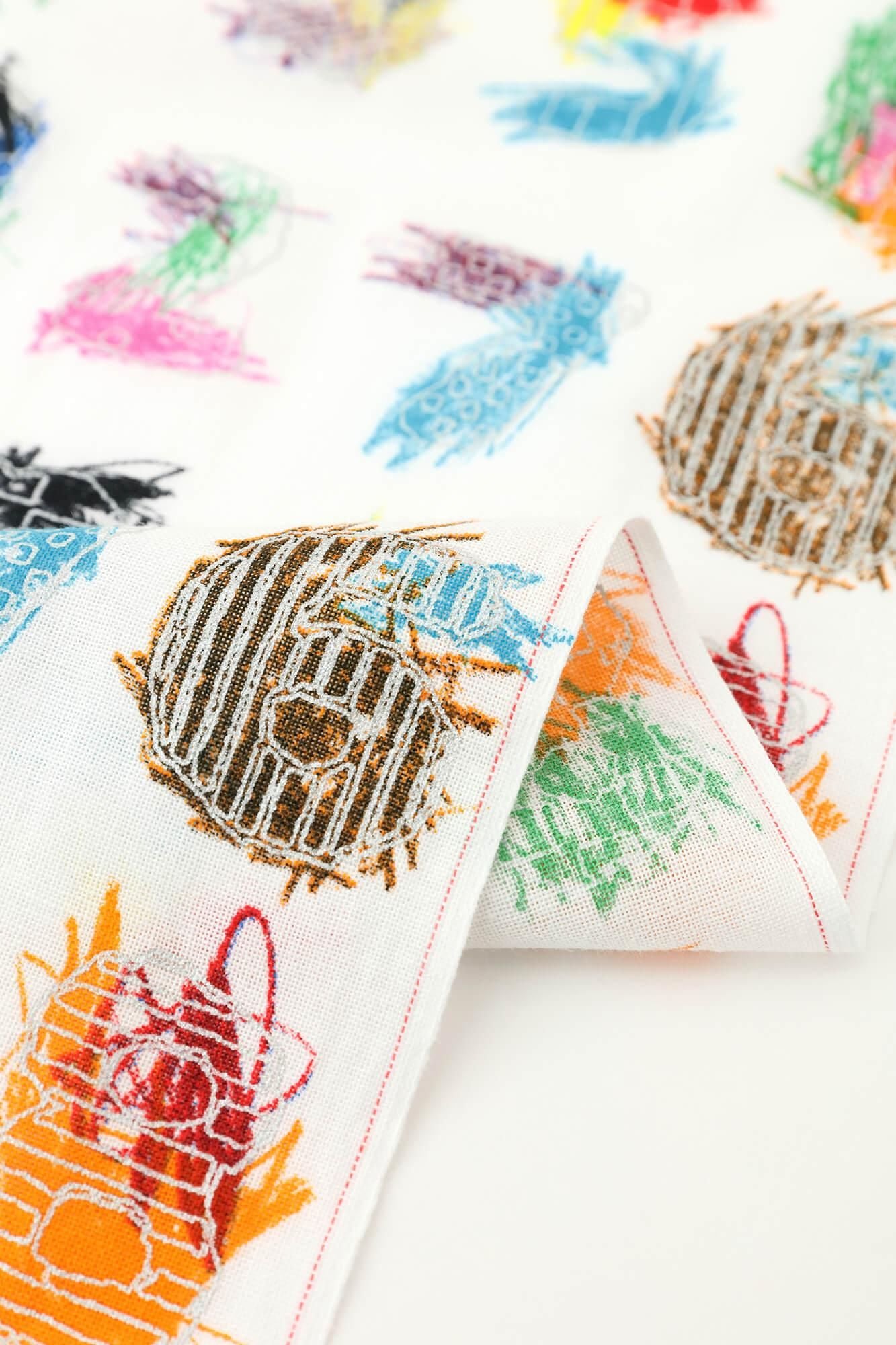 Isemomen Cotton Textile Handkerchief／Textile Coloring