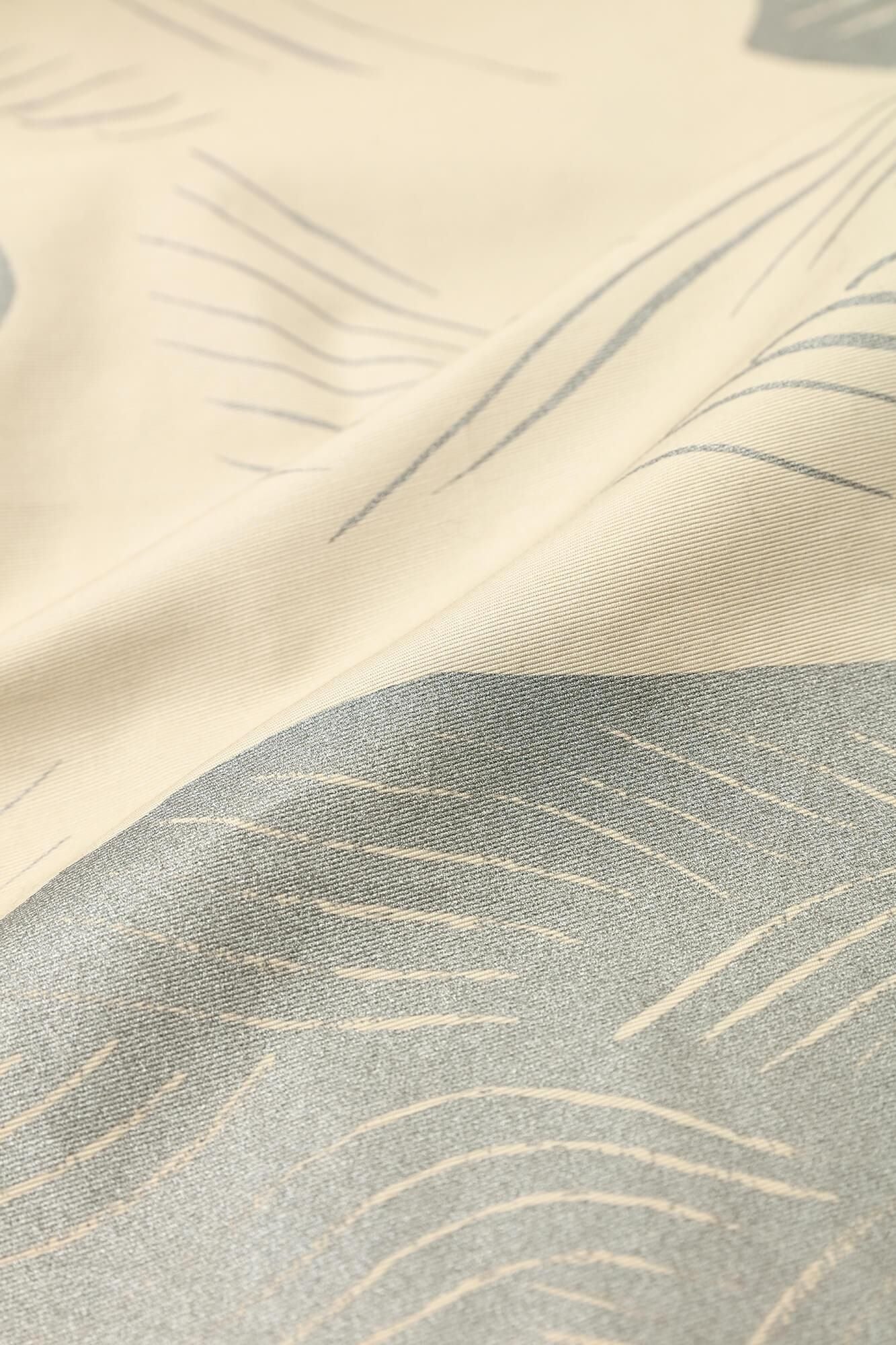 伸 橫紋平織布 梯形袖外套 中長 單層／急流 米色