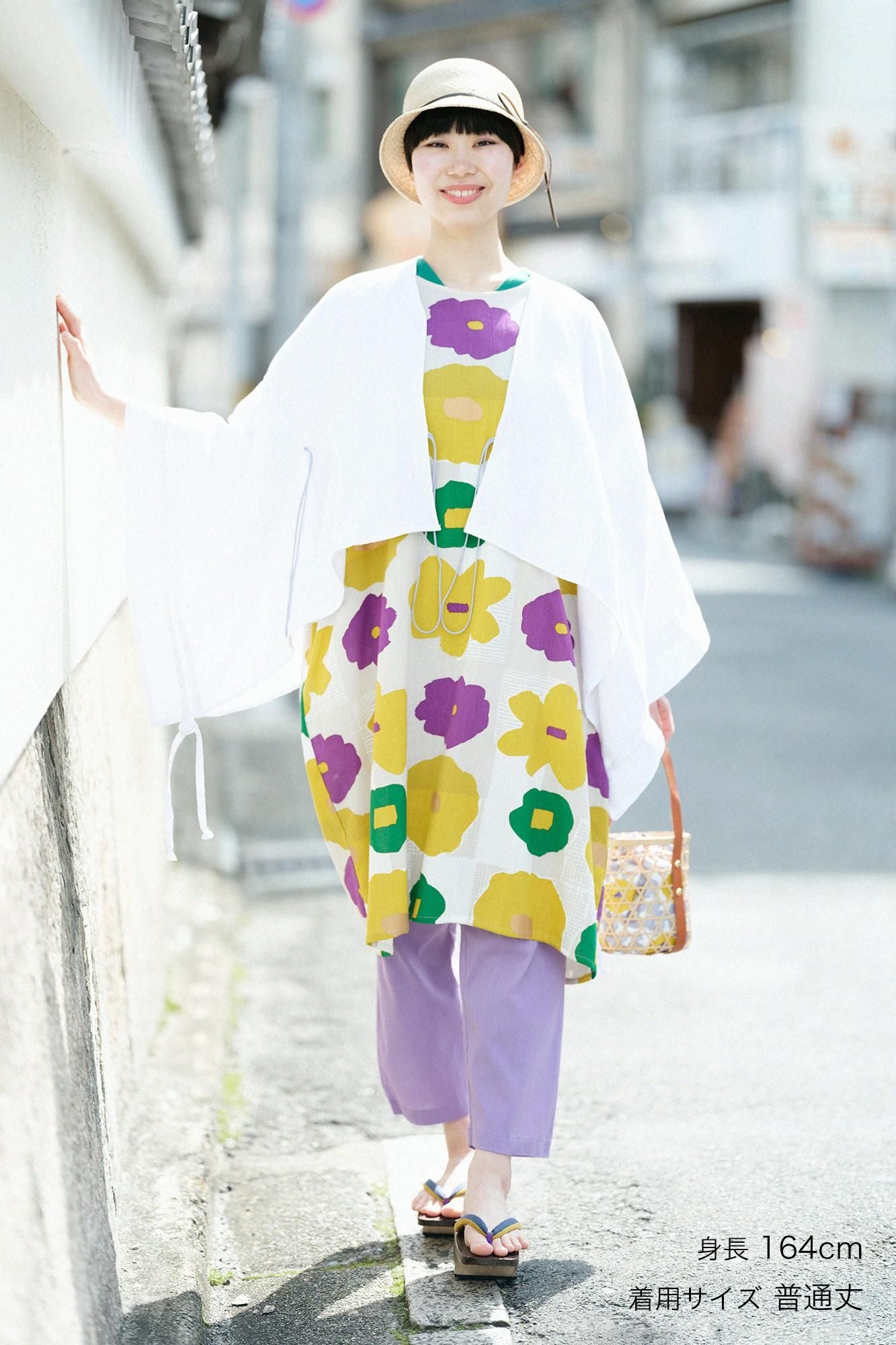 高島縮 40/40 えんゆう穿き／藤紫（ふじむらさき）