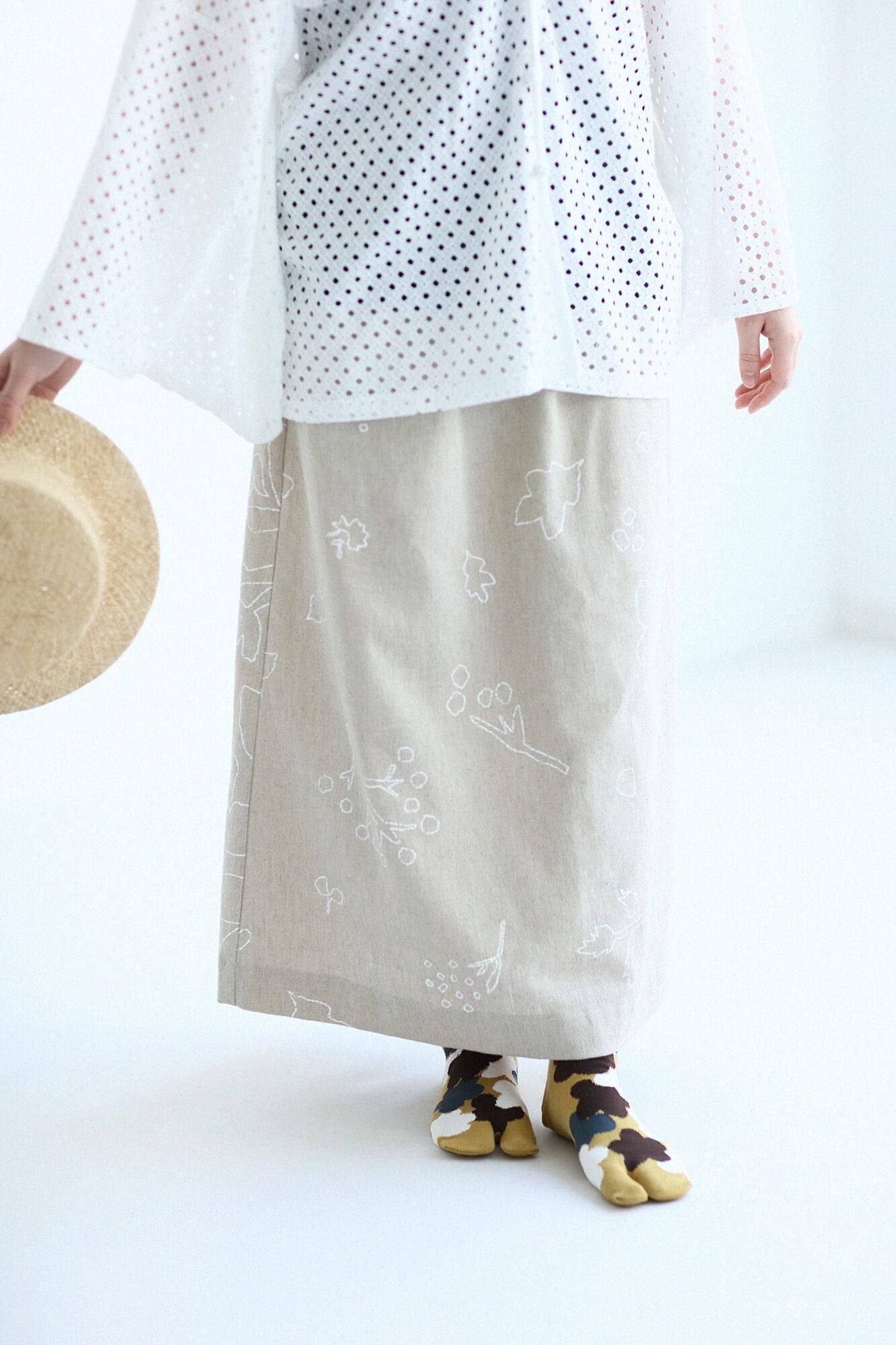 分趾襪（腳踝長度）／乾山 梅花散紋陶盒 再現 【男・女性用】