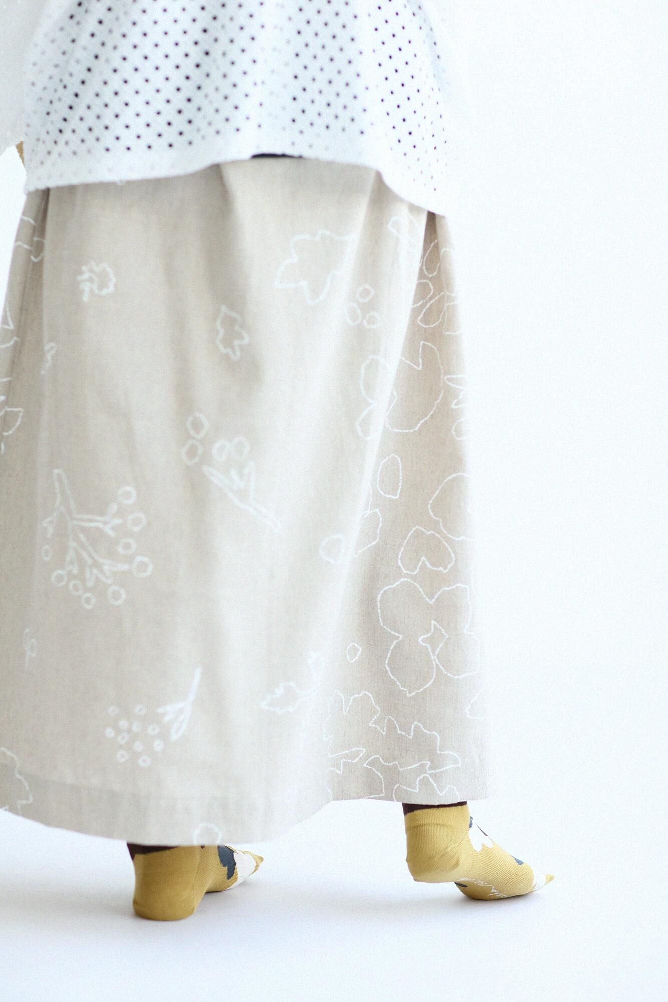 分趾襪（腳踝長度）／乾山 梅花散紋陶盒 再現 【男・女性用】