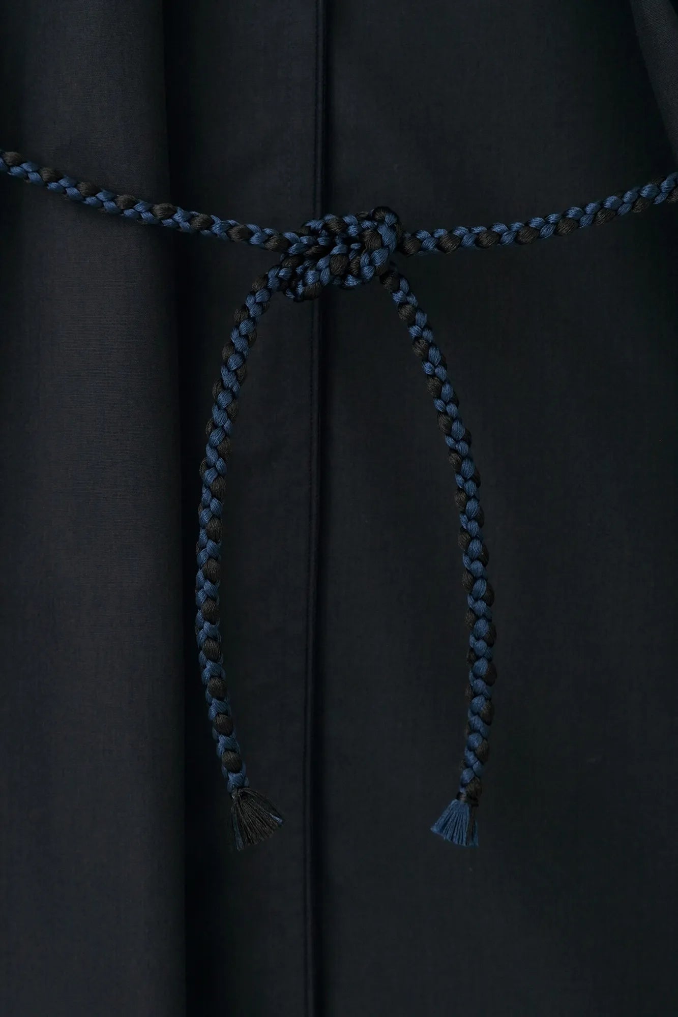 【net limited】Cotton Tencel Typewriter Cloth Triangular Sleeve Coat Short Single Layer／Dark Navy▲