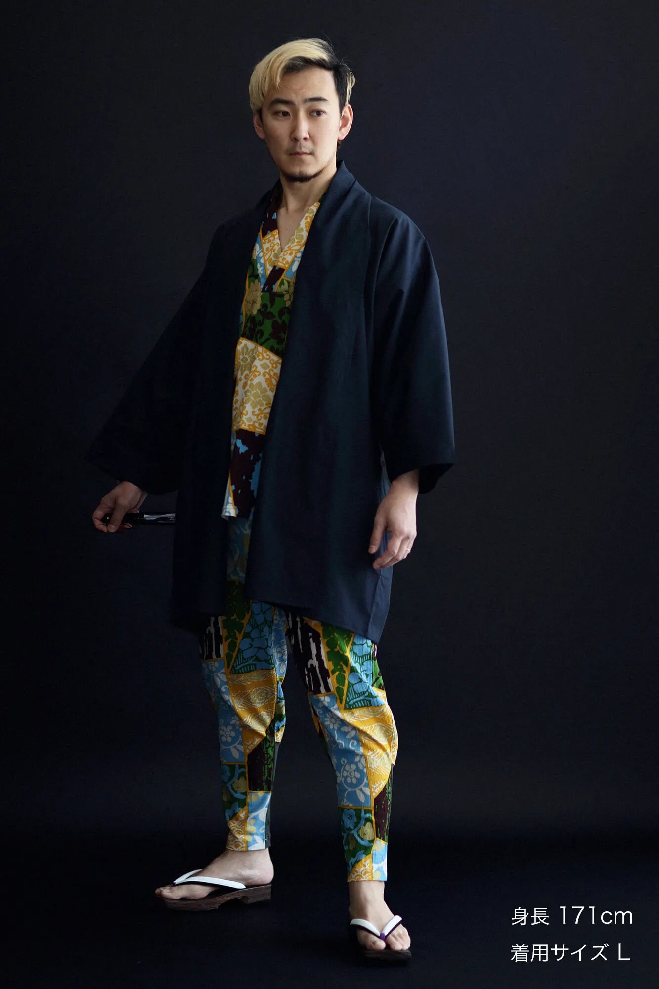 【net limited】Cotton Tencel Typewriter Cloth Triangular Sleeve Coat Short Single Layer／Dark Navy▲