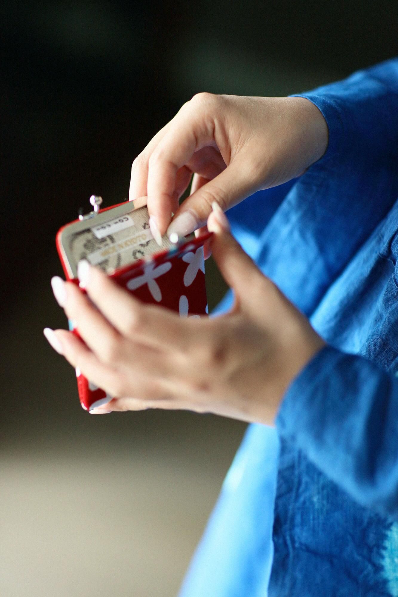 12號帆布 軟 迷你口金包/蘿蔔草