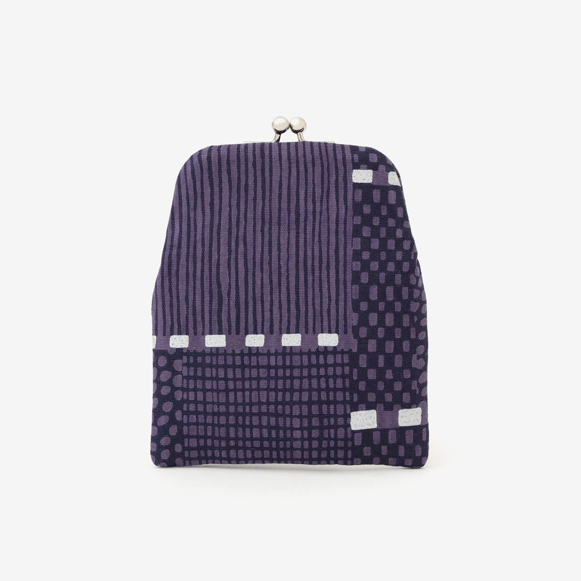 No.12 Canvas Soft Mini Gamaguchi / Lines and Dots