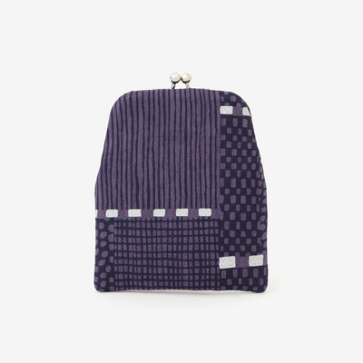 No.12 Canvas Soft Mini Gamaguchi / Lines and Dots