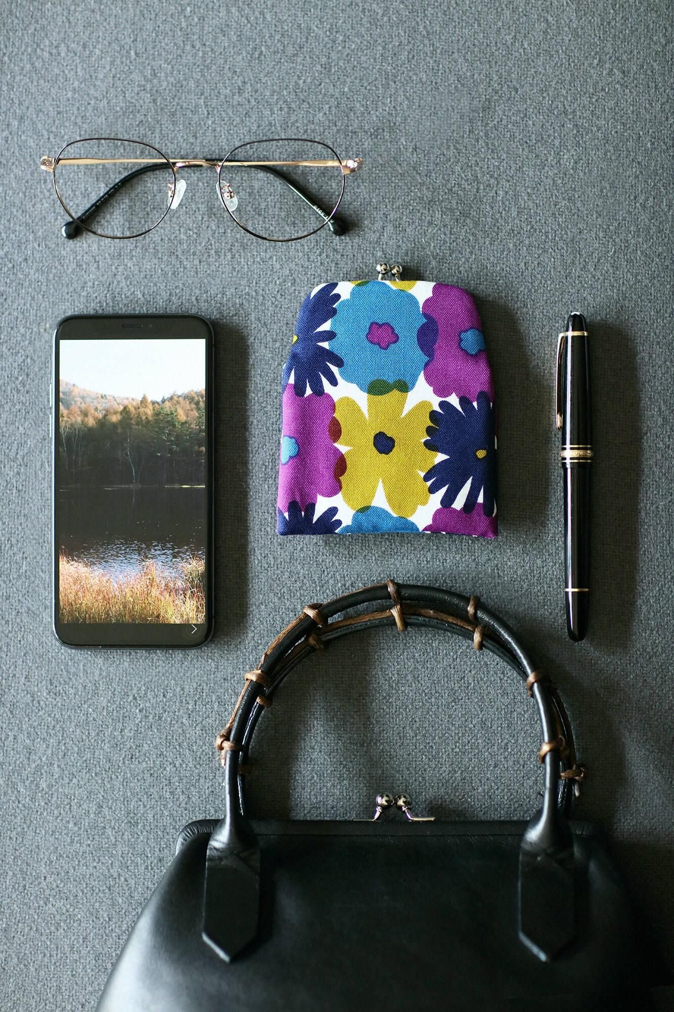 No.12 Canvas Soft Mini Gamaguchi / Oraka Multicolored