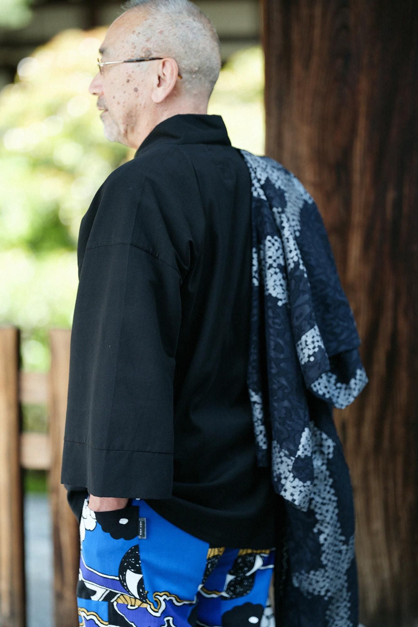 高島縮 40/40 風靡（ふうび） 上／濡羽色（ぬればいろ）