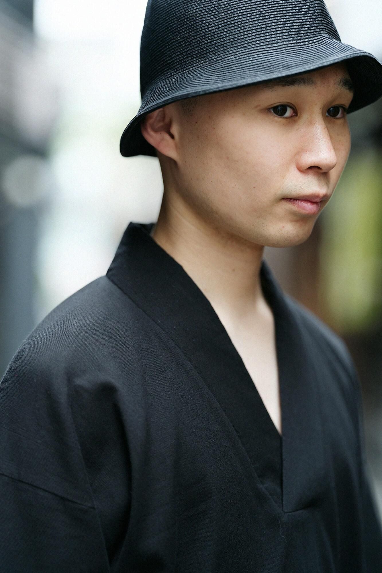 高島縮棉 40/40風靡 上衣/黑色