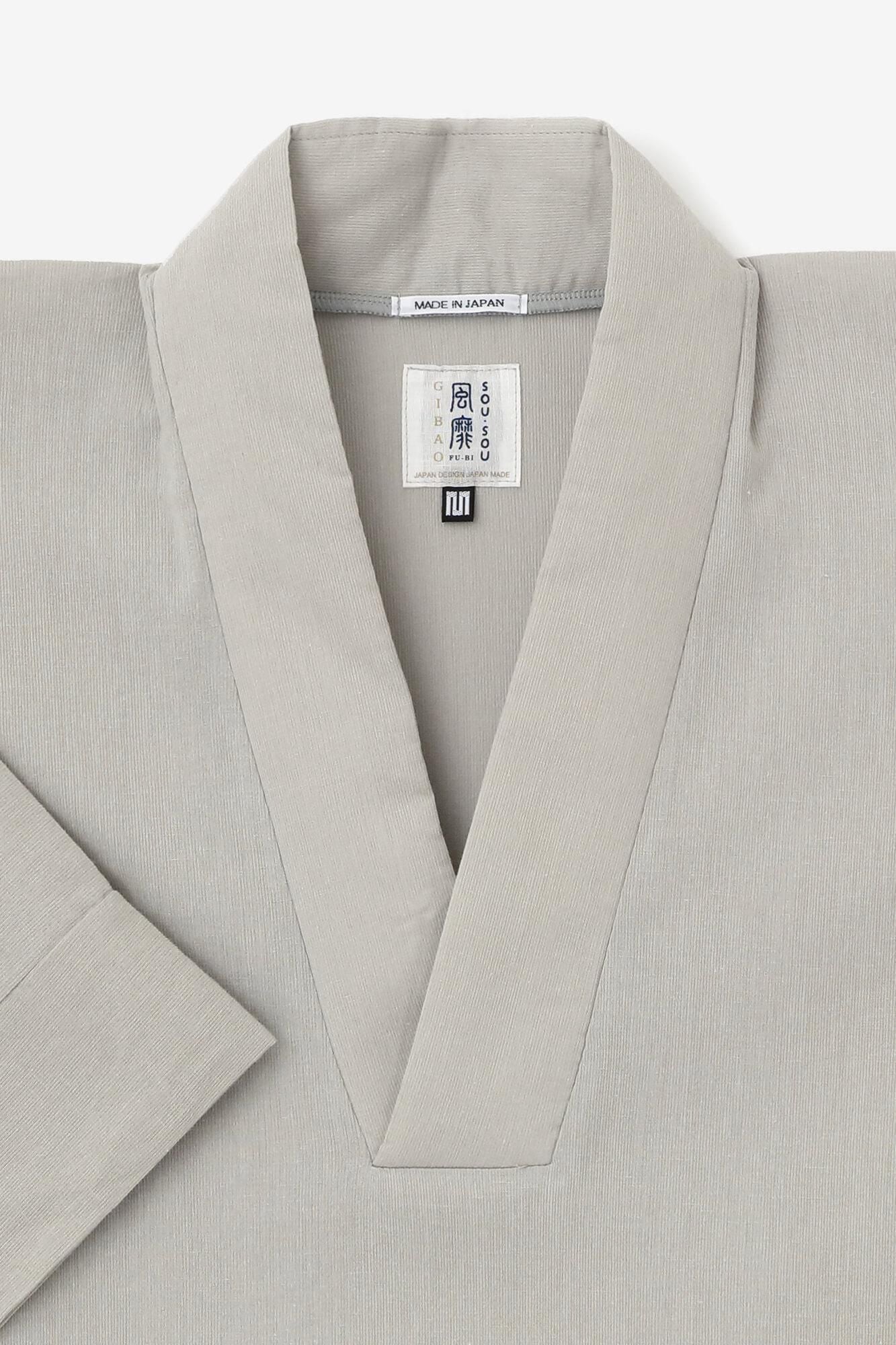 高島縮棉40/40 風靡 上衣/銀灰色