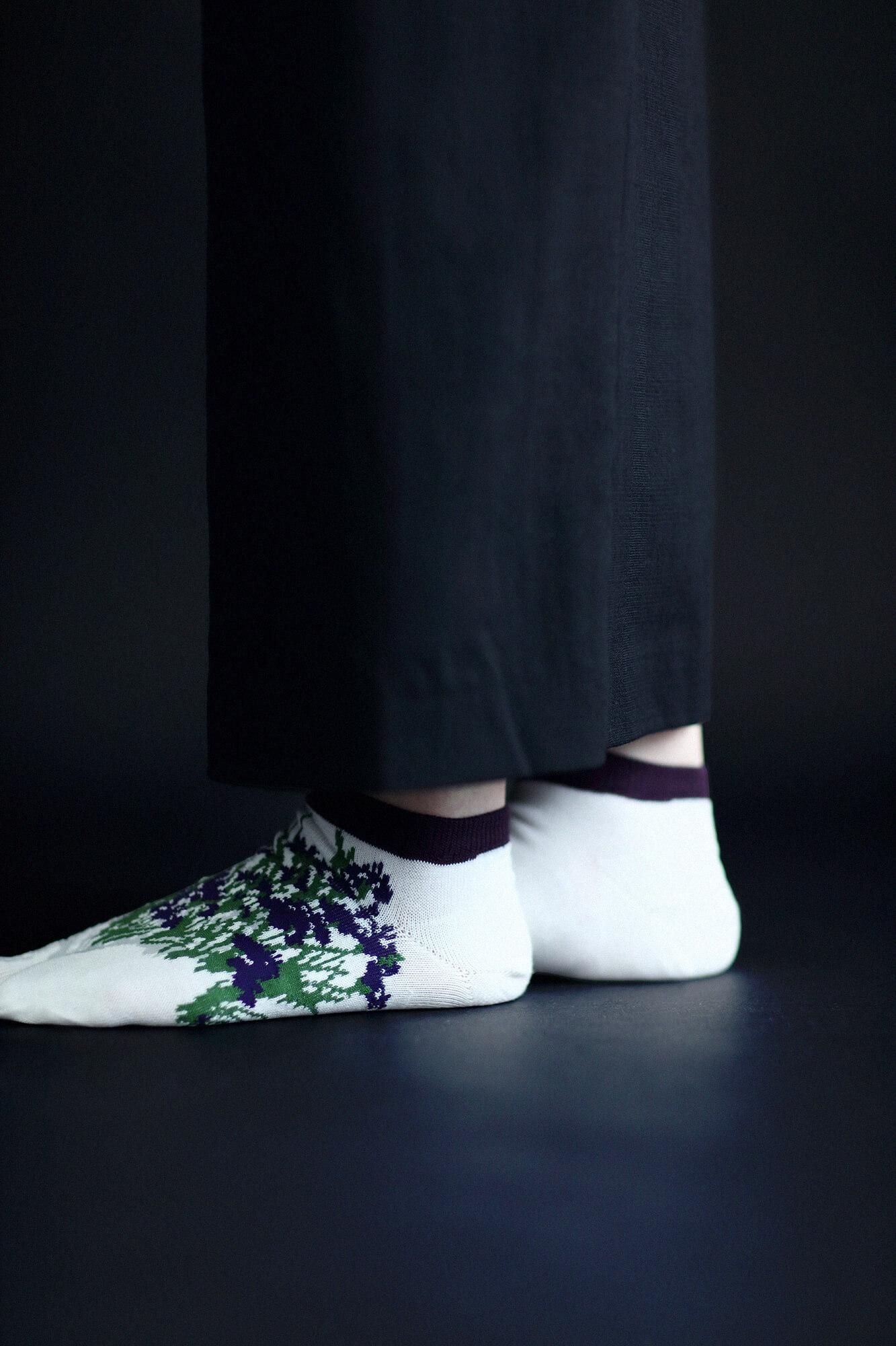 分趾襪（腳踝長度）／尾形光琳 燕子花圖屏風  再現 【男・女性用】