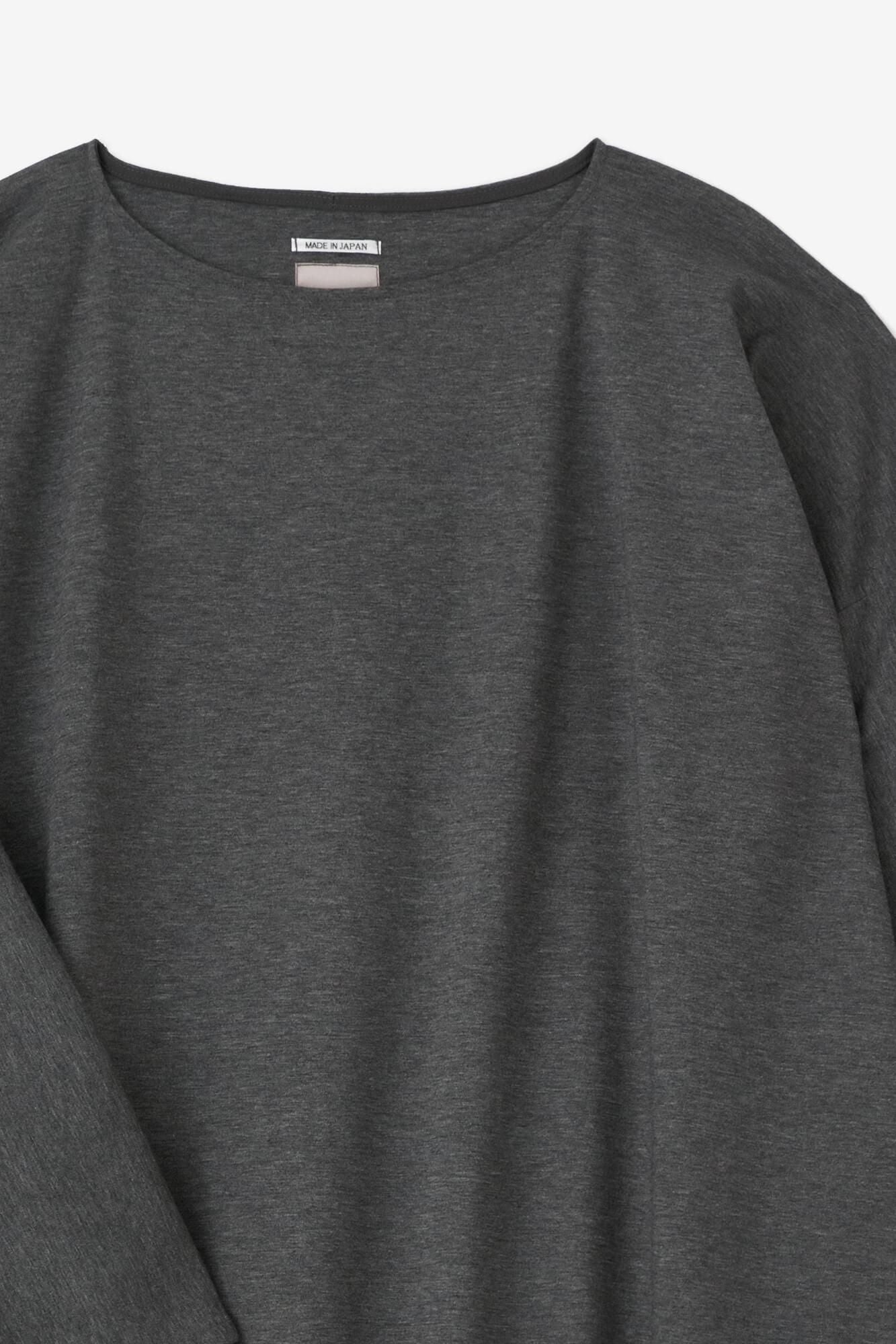 羅紋針織布 Royal Cool B.N. 長袖連衣裙／灰墨色