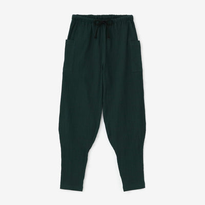 高島縮 20/20 裁付（たっつけ）えんゆう穿き／深緑色（しんりょくしょく）