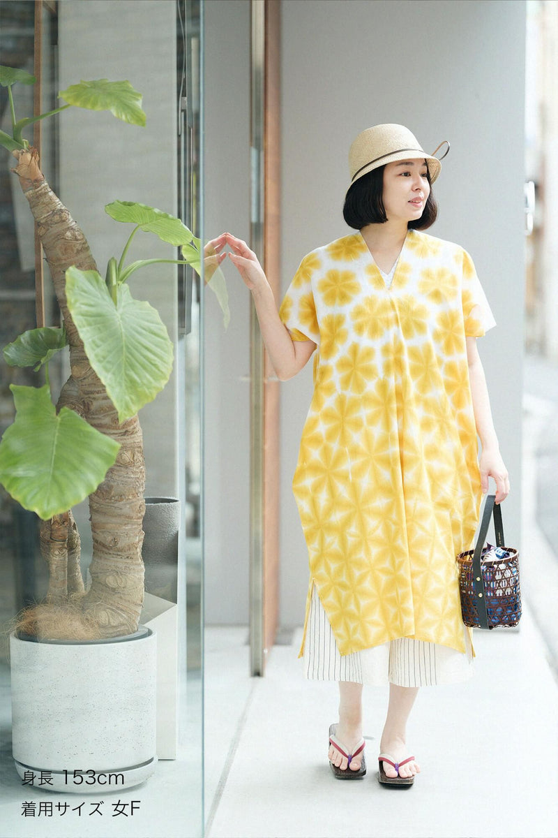 Shinkiyo Shibori 文字长方形衣服