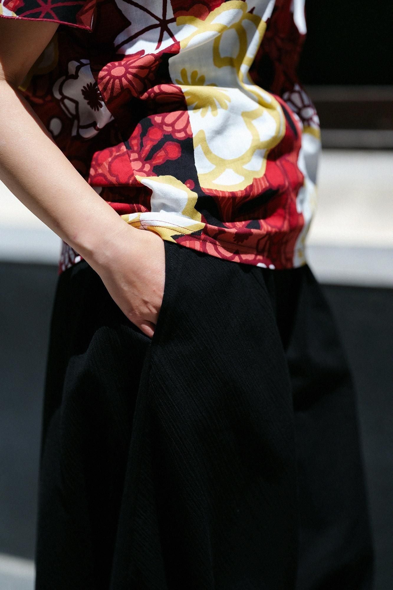 ソウソウ 高島縮 20/20 富士（ふじ） ／濡羽色×怒濤 男女兼用Sサイズ net限定】高島縮 20/20 富士（ふじ） 2.0／濡羽色（ぬればいろ）