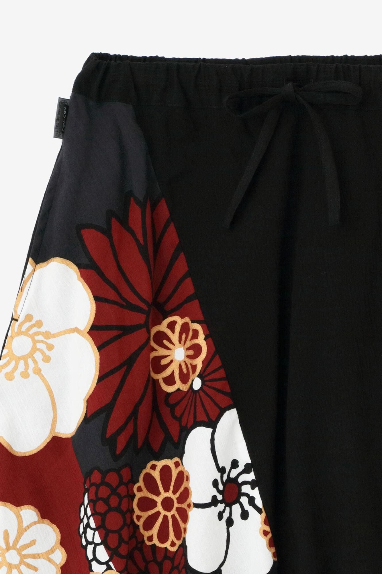 高島縮棉 20/20富士（飛鼠褲）2.0 / 黑色×金襴緞子