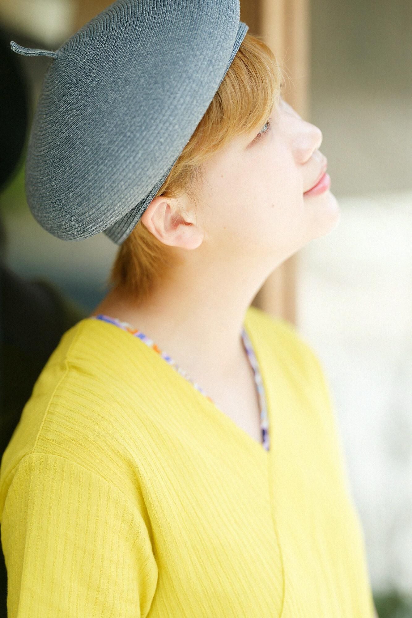 高島縮 40/20 空羽（あきは） 抜衿涼衣（ぬきえりりょうい）／金糸雀色（かなりあいろ）