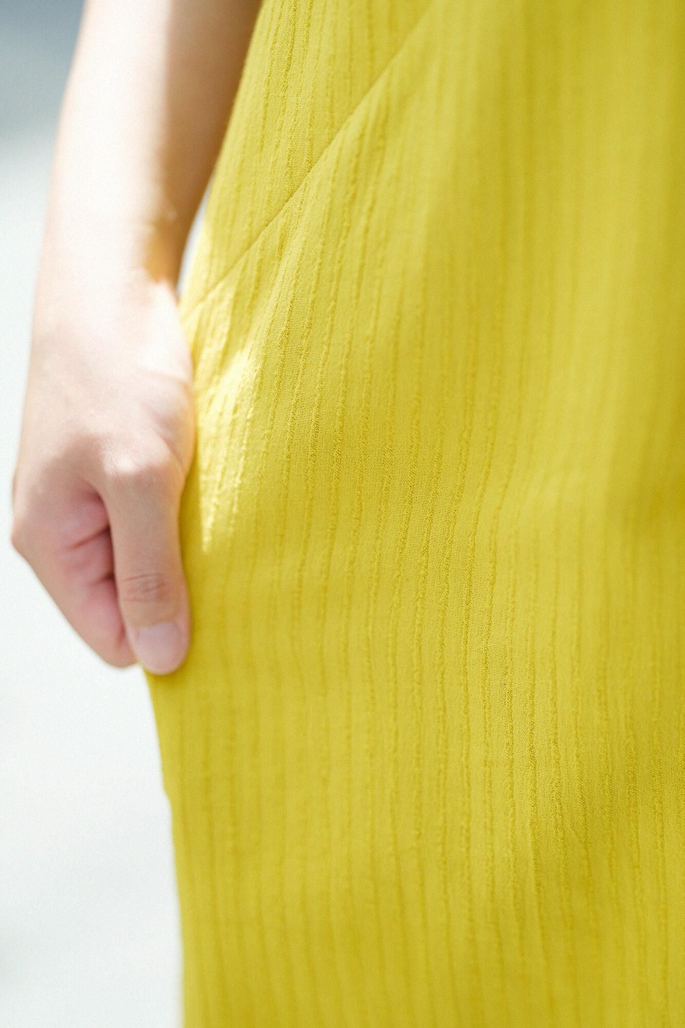 高島縮 40/20 空羽（あきは） 抜衿涼衣（ぬきえりりょうい）／金糸雀色（かなりあいろ）