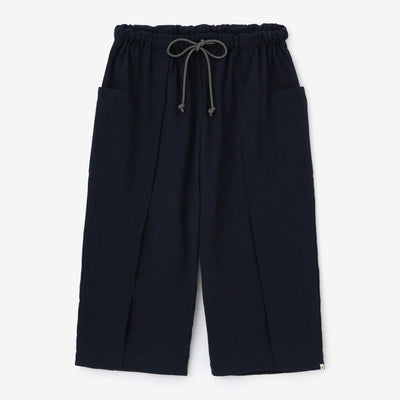 Chizimi Cotton 20/20 Skinny Pants Pleated Dark Blue