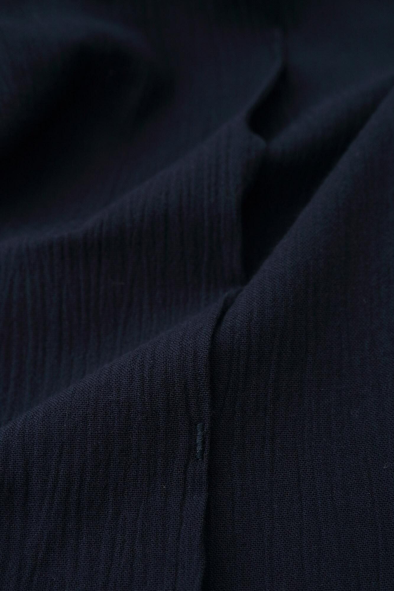 Chizimi Cotton 20/20 Skinny Pants Pleated Dark Blue