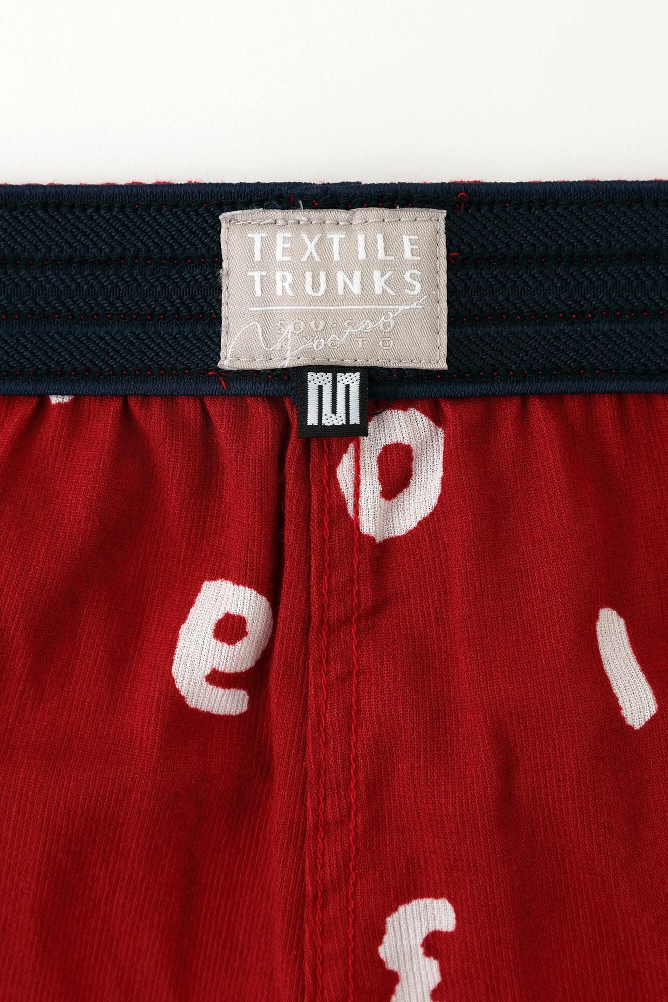 高島縮 40/40 テキスタイルトランクス／SO-SU-U 臙脂色（えんじいろ）