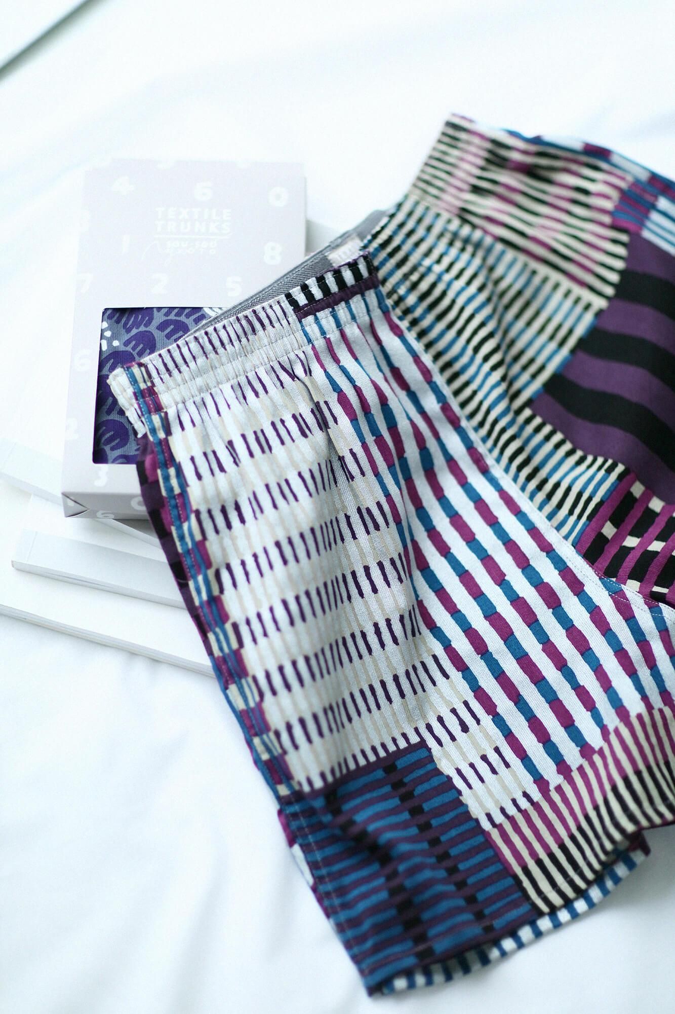 高島縮 40/40 テキスタイルトランクス／摩天楼（まてんろう）