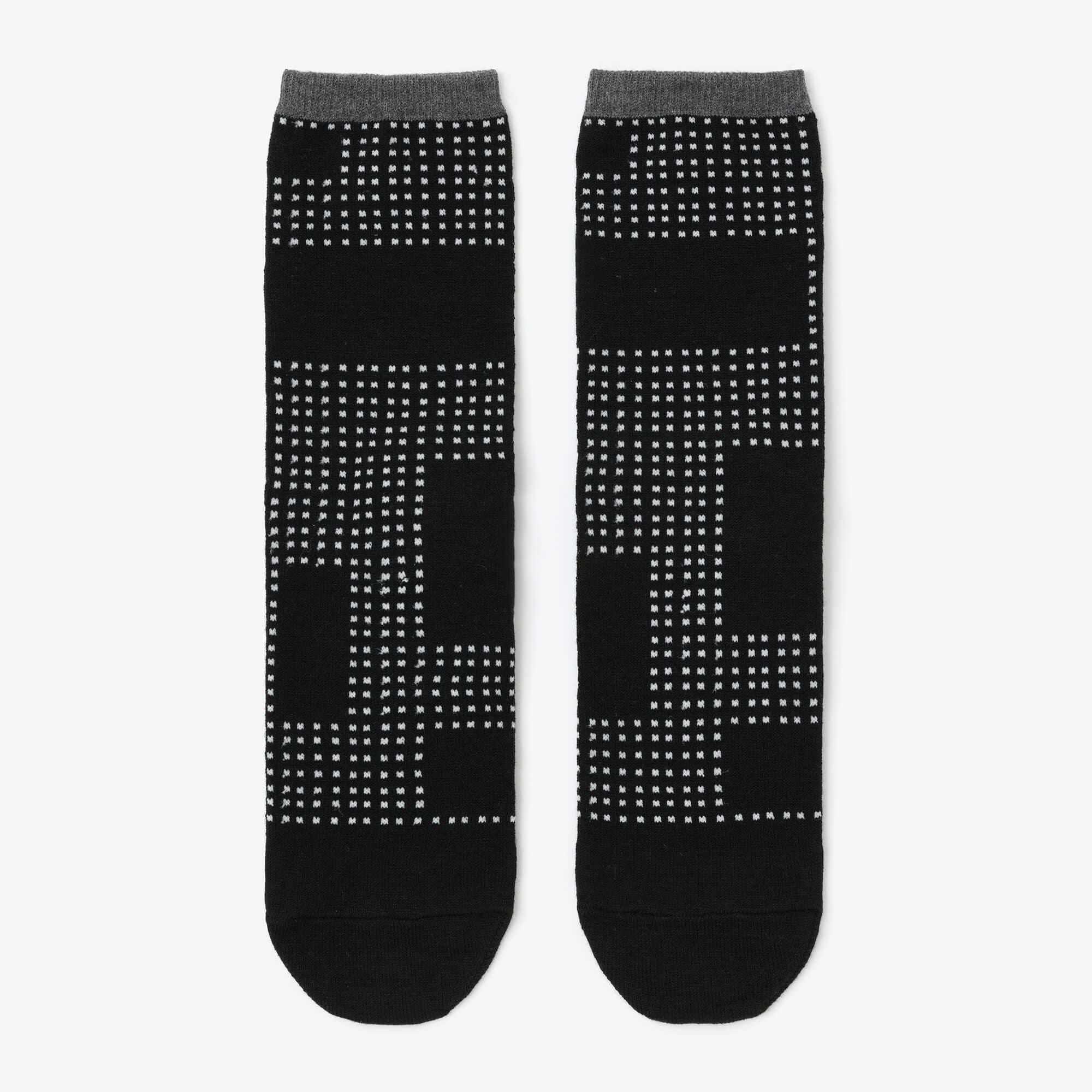 Round Toe Tabi Socks (Mid-calf)／Shadow Black