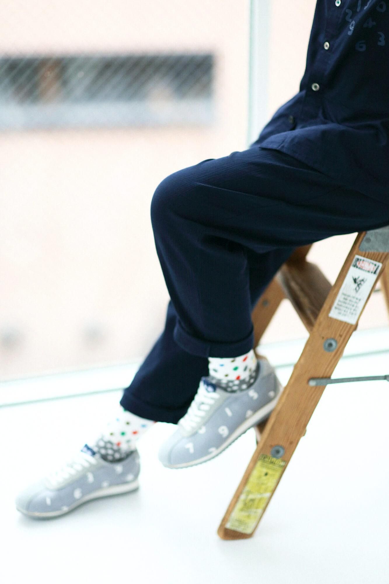 사키마루 타비양말(정상 길이)/눈과 코코로 검은색