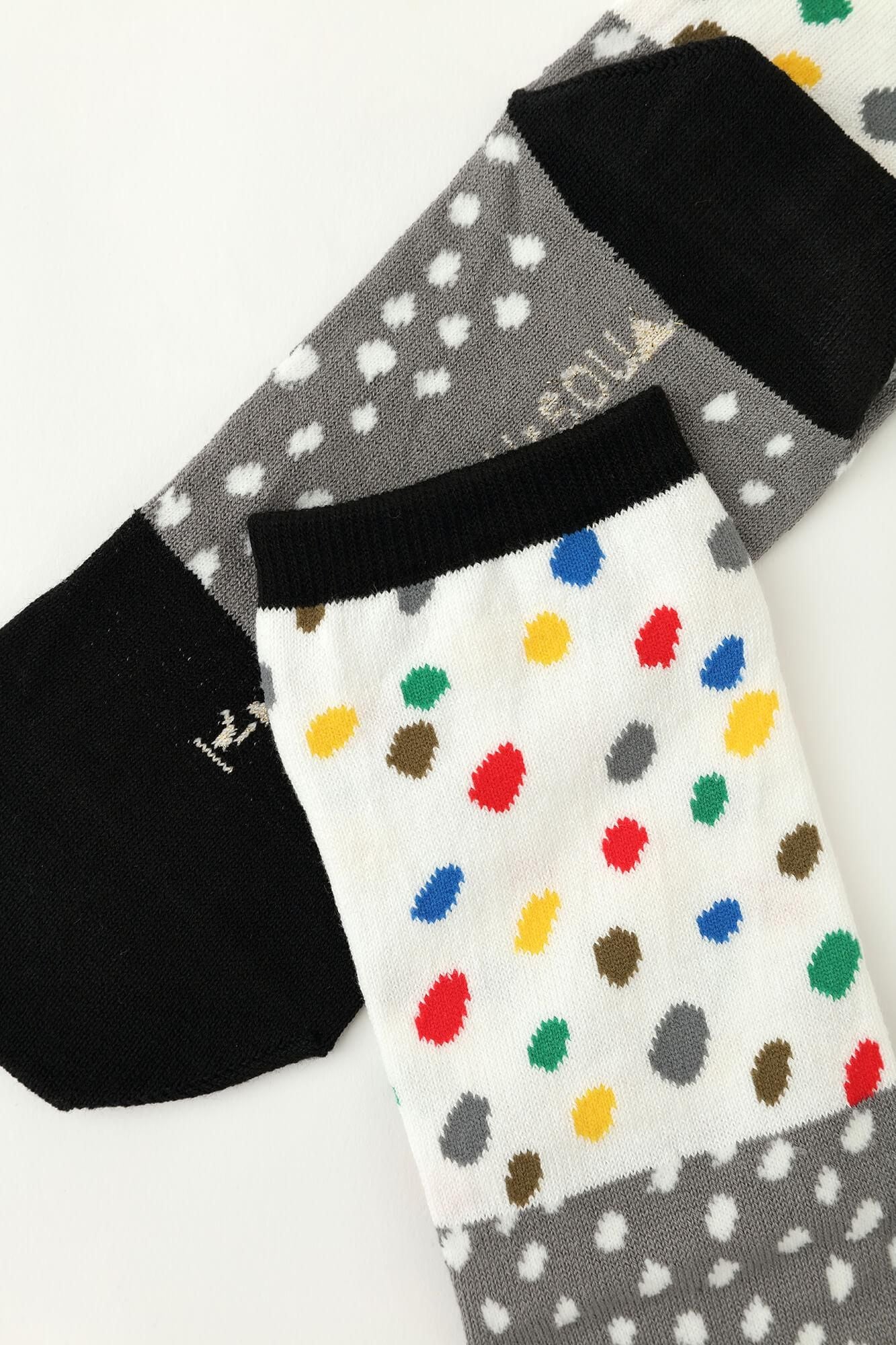 사키마루 타비양말(정상 길이)/눈과 코코로 검은색