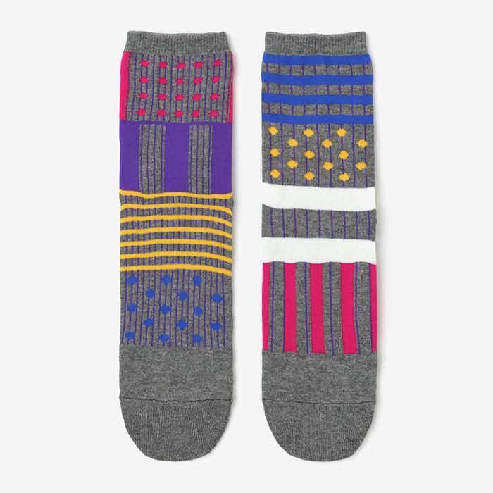 Round Toe Tabi Socks (Mid-calf)／Layering Grey