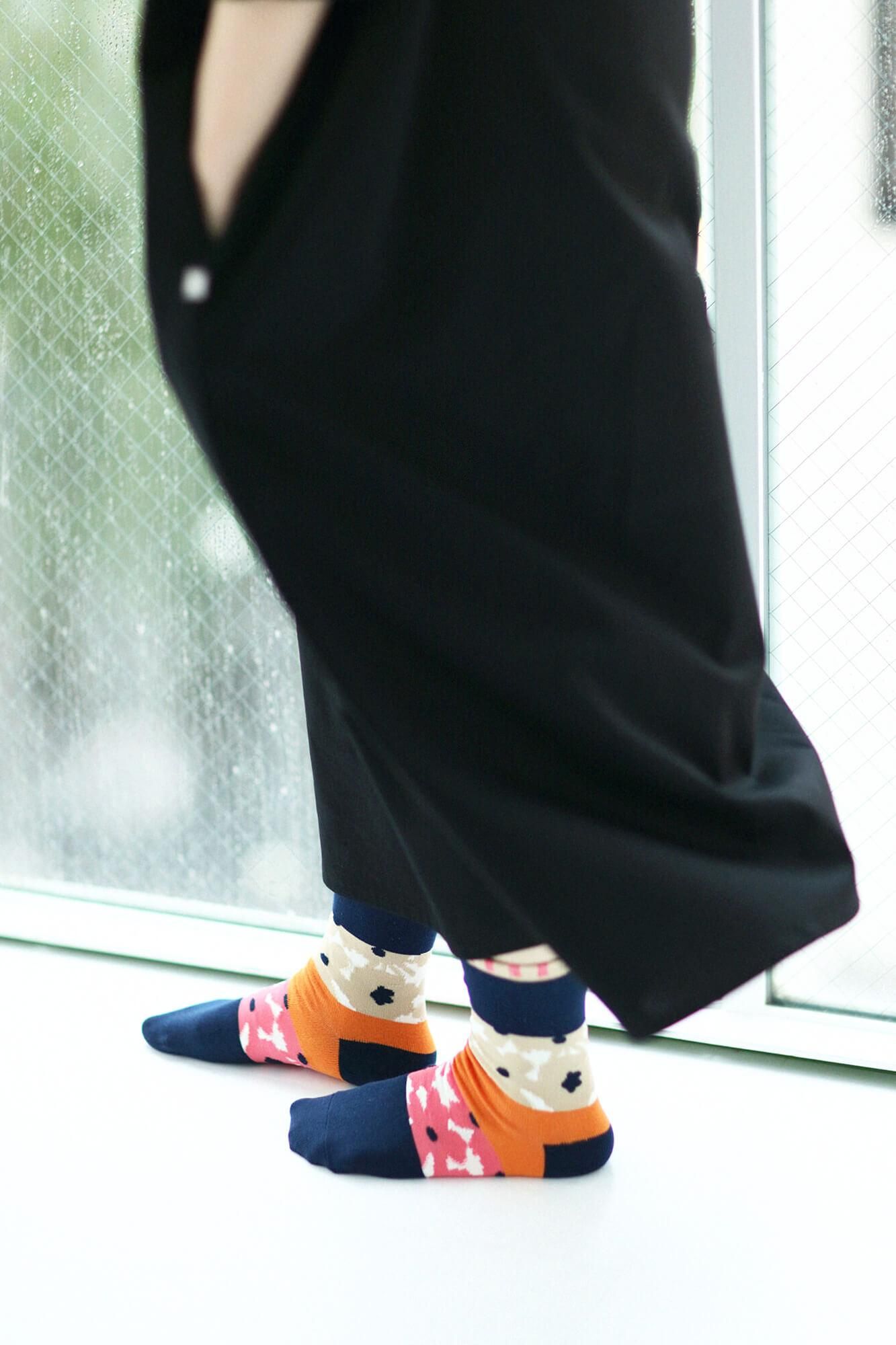 Round Toe Tabi Socks (Mid-calf)／Oraka【Women Size Only】