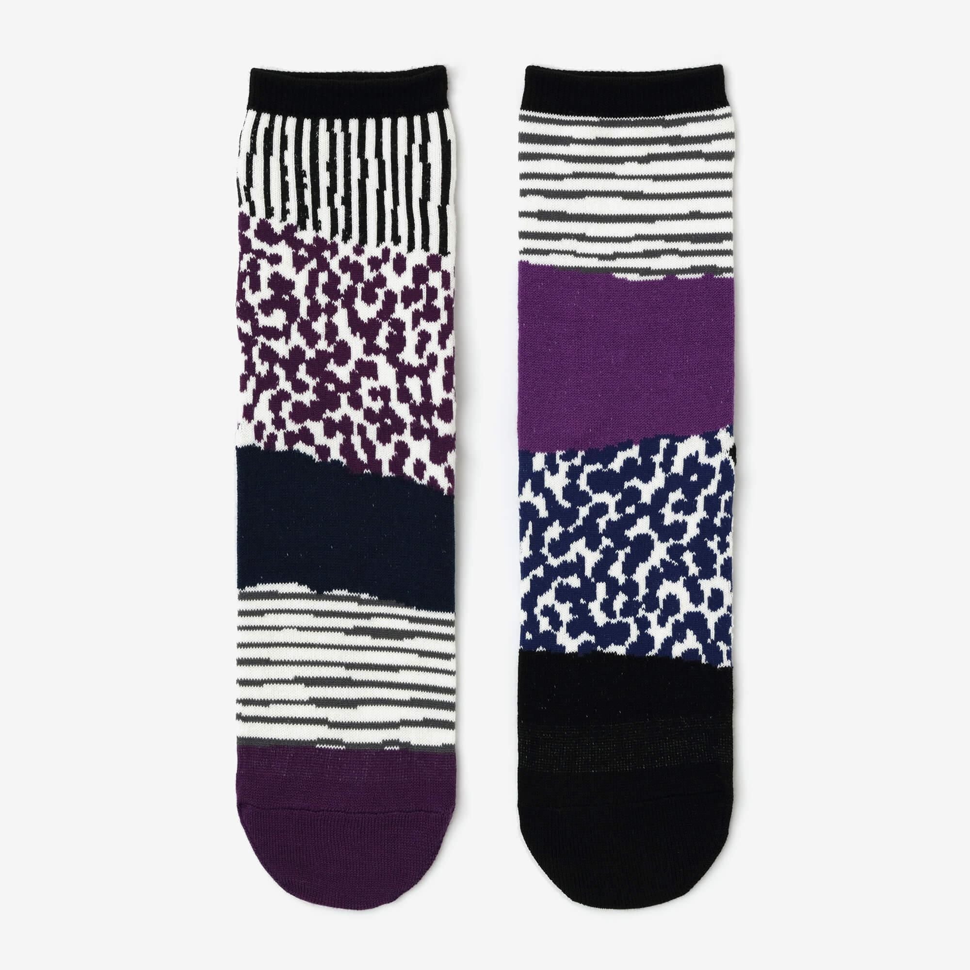Round Toe Tabi Socks (Mid-calf)／Higashiyama Purple