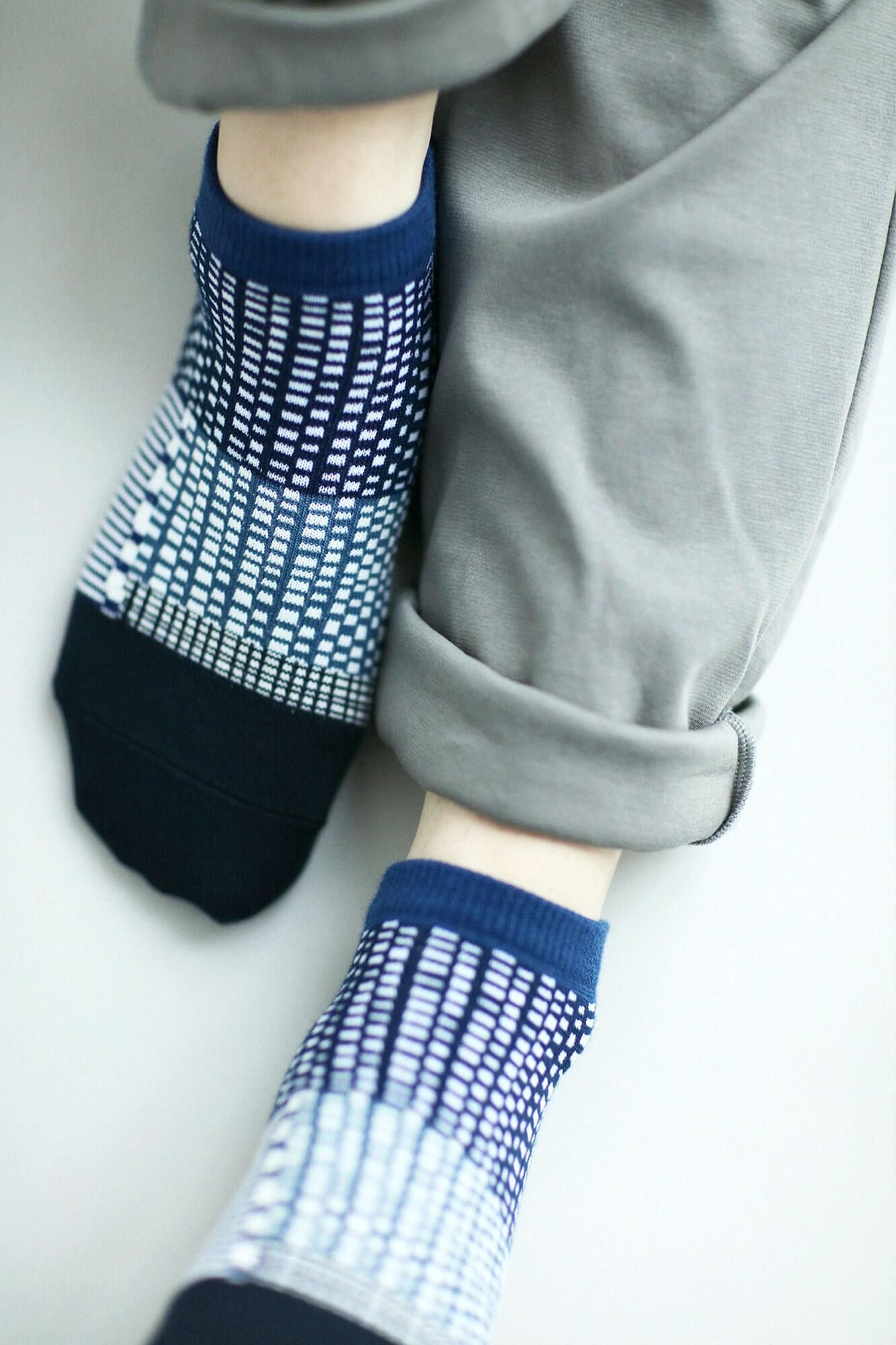 Round Toe Tabi Socks（Low-cut）／Lines and Dots Seiwa