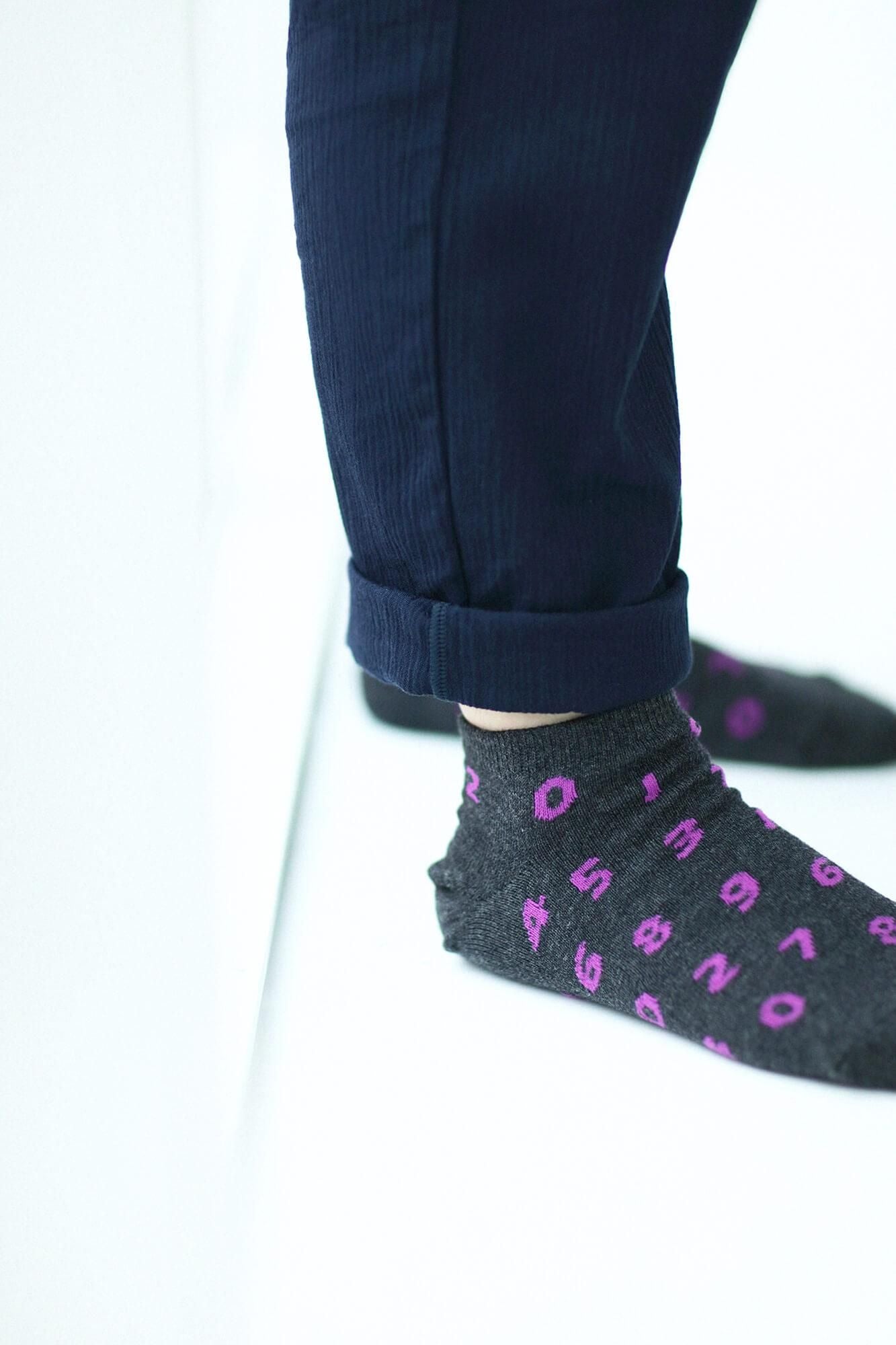 Round Toe Tabi Socks（Low-cut）／SO-SU-U Dark Grey