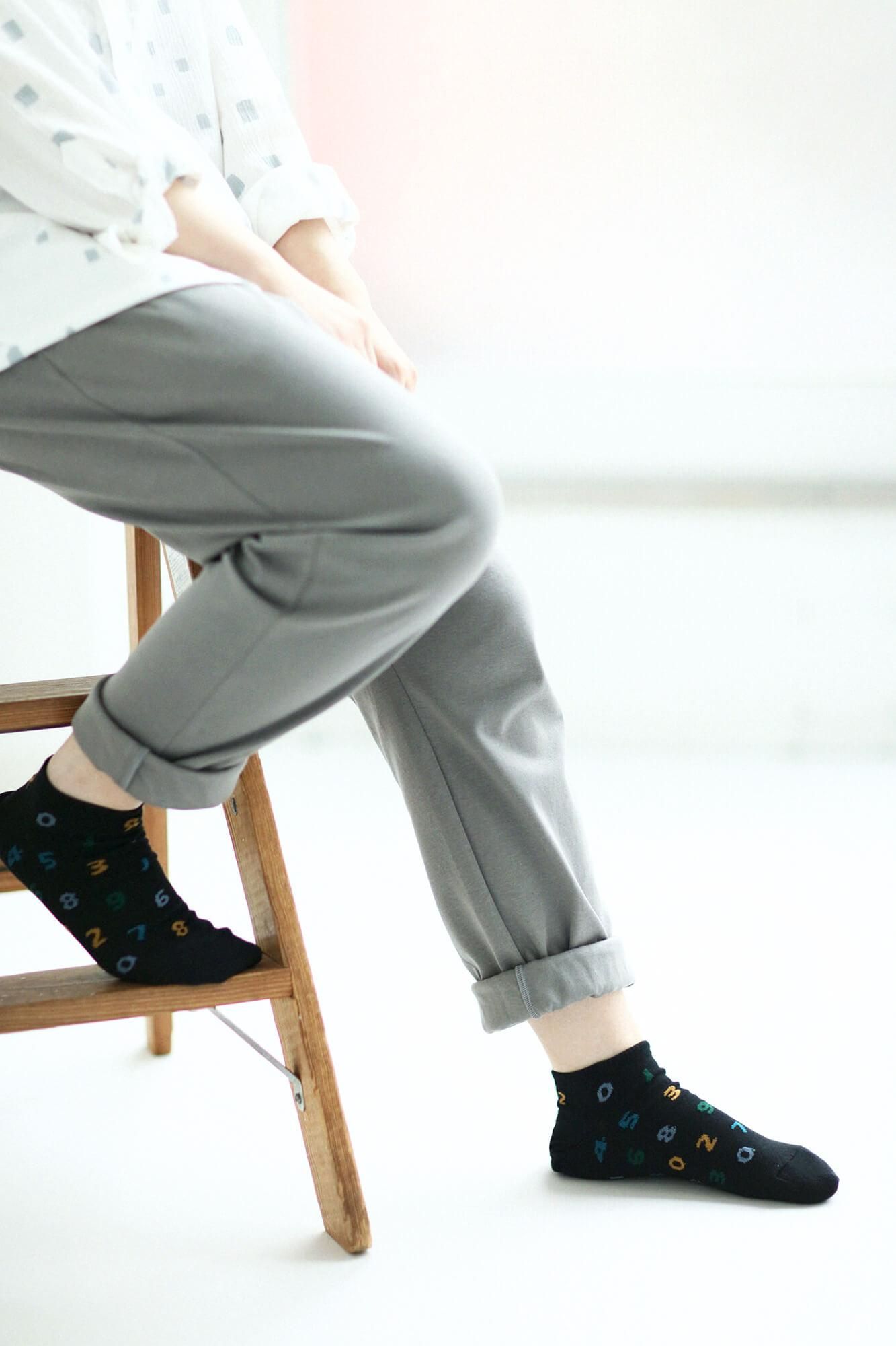 Round Toe Tabi Socks（Low-cut）／SO-SU-U 4-color Black